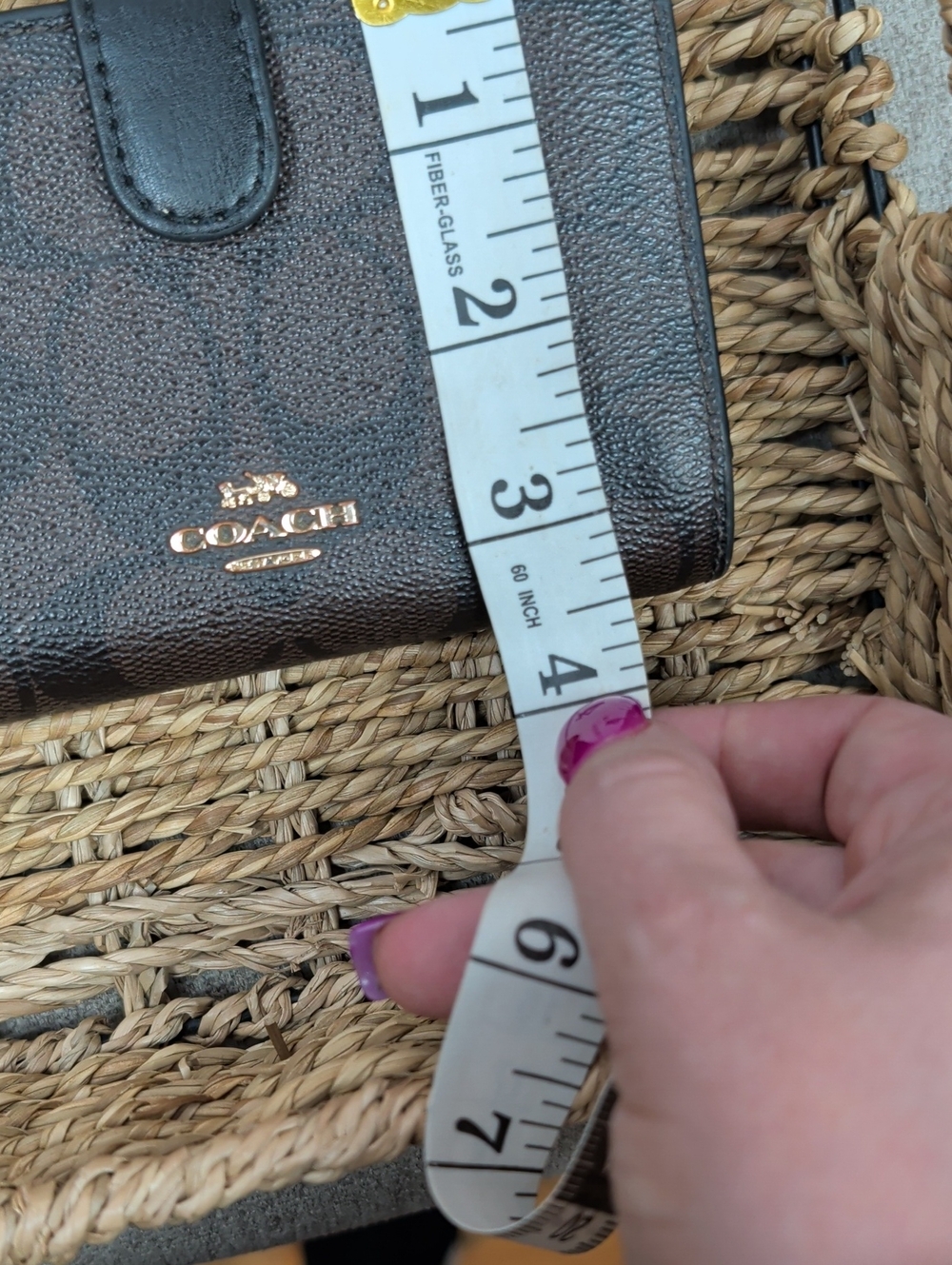 Coach Women's Brown/Black Signature Small Wallet - Picture 8 of 8